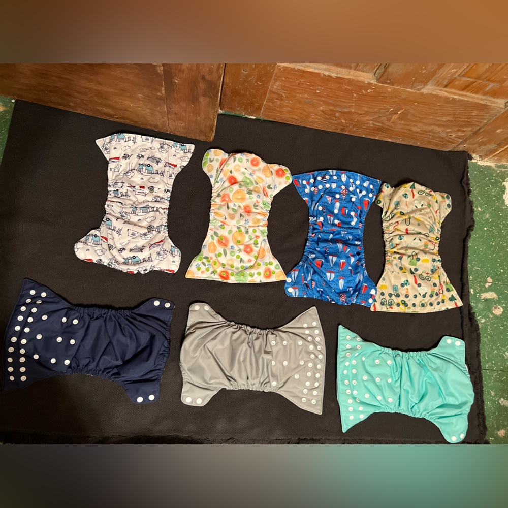 Thirsties Snap Natural Organic All-in-One Cloth Diaper Lot — 7